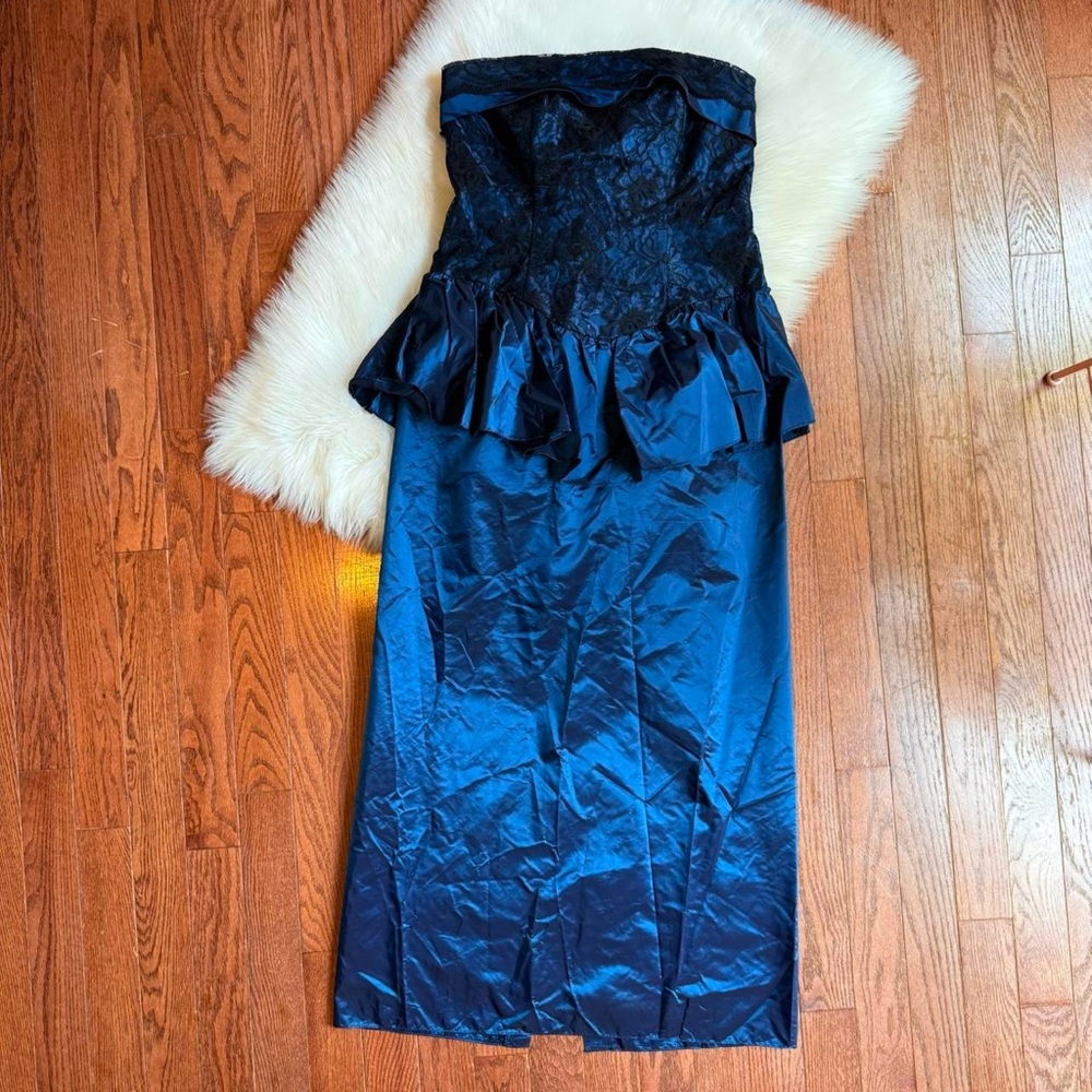 Vintage Alfred Angelo blue formal dress